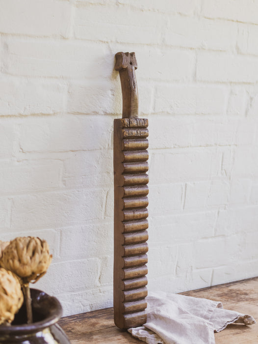 Antique 19th Century Hand-Carved Scandinavian Washing Bat Paddle Board