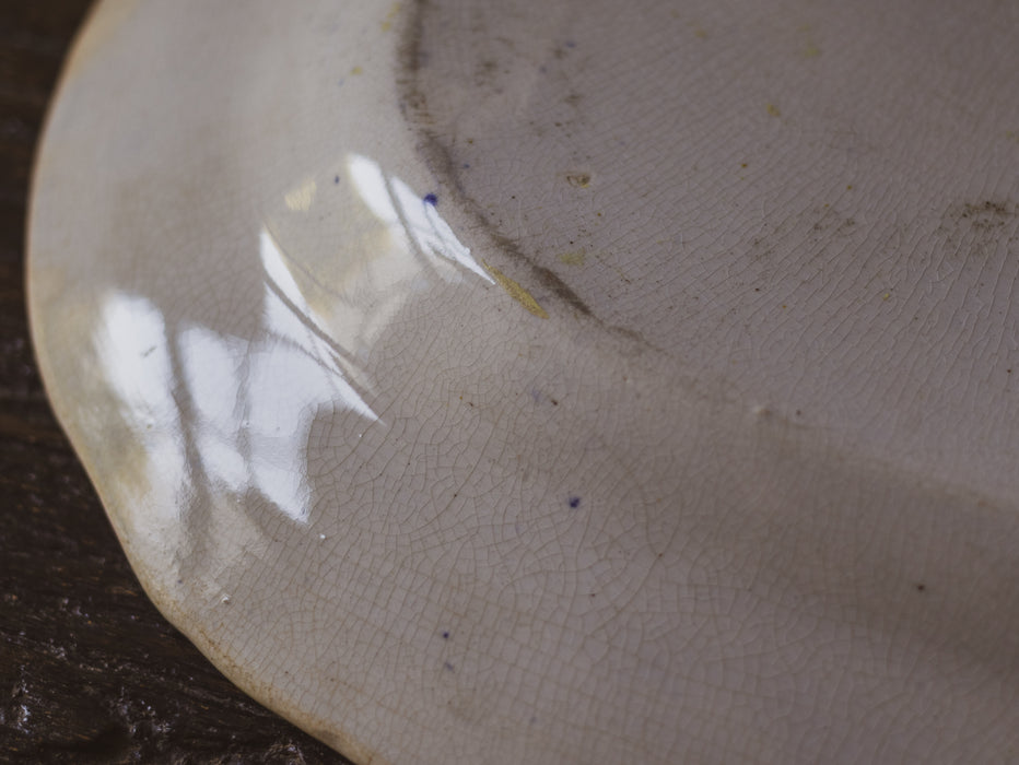 Antique French Blue & White 'Asiatic Pheasant' Oval Platter Ironstone Serving Plate Antique Transferware c.1880