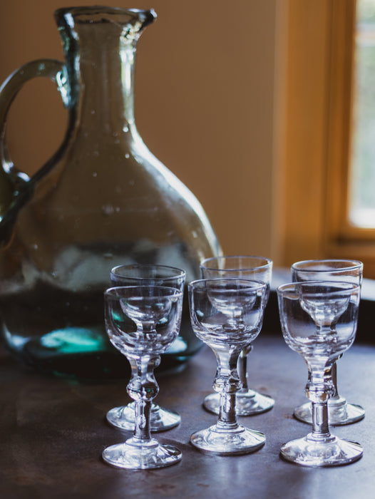 Six 19th Century French Liqueur or Spirit Glasses - Circa 1830