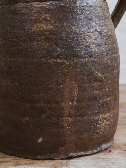 Large Antique French Stoneware Jug Pitcher