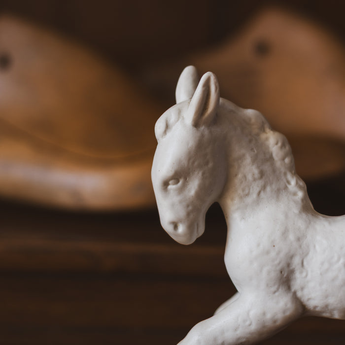 Vintage German White Porcelain Horse Foal Figurine by Schaubach Kunst - 1960s