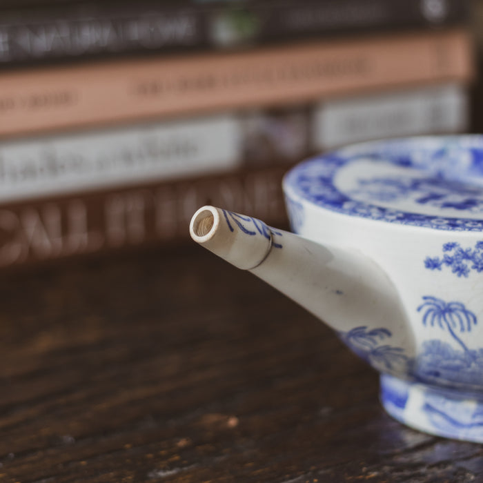 Antique Spode Feeding Cup - Blue & White "Tower" Pattern - Mid 19th Century