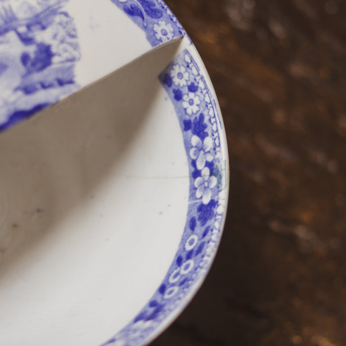 Antique Spode Feeding Cup - Blue & White "Tower" Pattern - Mid 19th Century