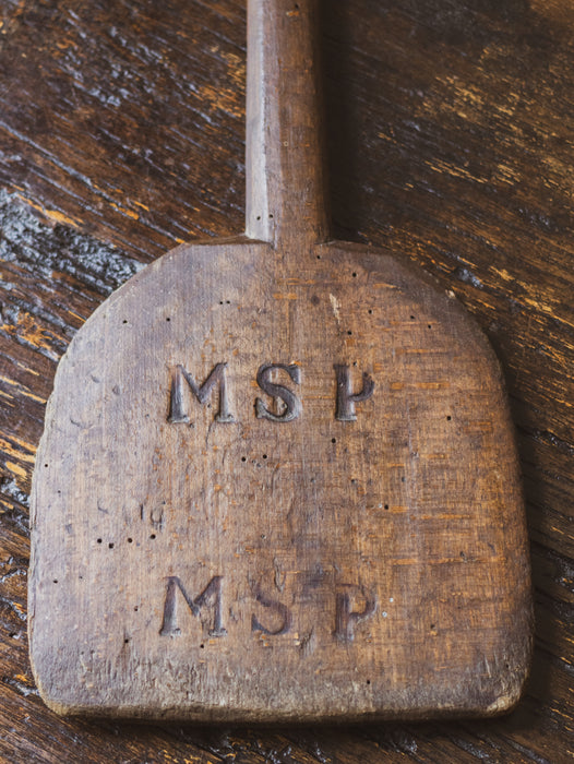 Antique Washing Paddle with Initials "M.S.P" - Late 19th Century