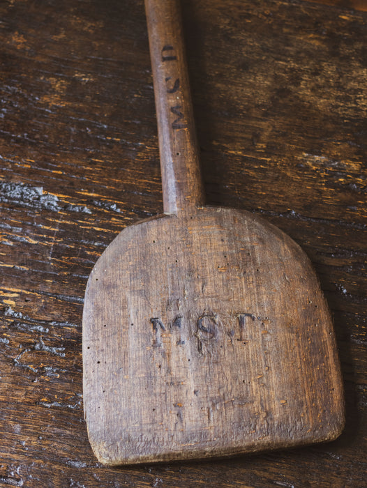 Antique Washing Paddle with Initials "M.S.P" - Late 19th Century