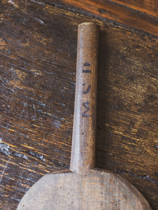 Antique Washing Paddle with Initials "M.S.P" - Late 19th Century