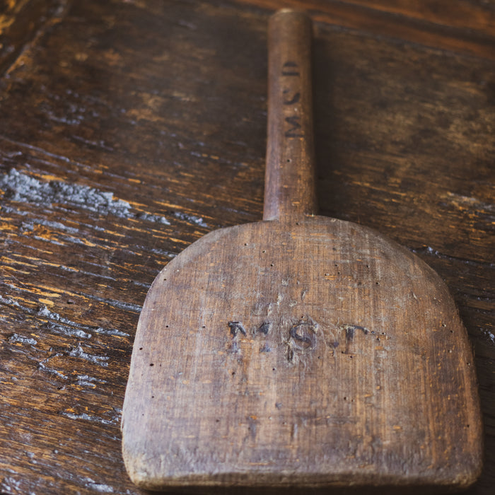 Antique Washing Paddle with Initials "M.S.P" - Late 19th Century
