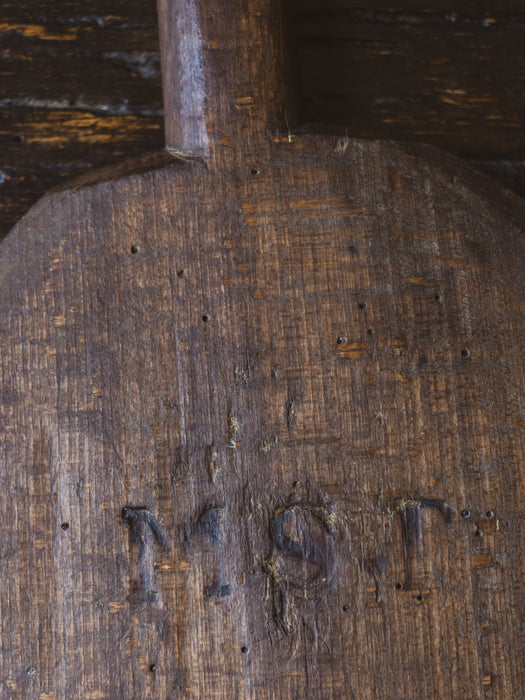 Antique Washing Paddle with Initials "M.S.P" - Late 19th Century