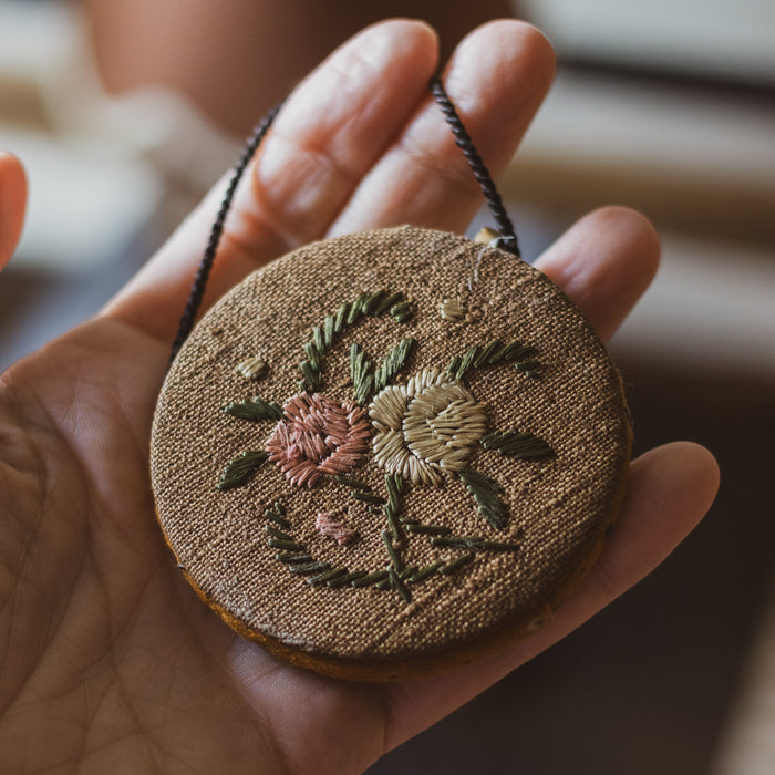 Antique Embroidered Pin Cushion