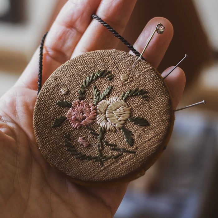 Antique Embroidered Pin Cushion
