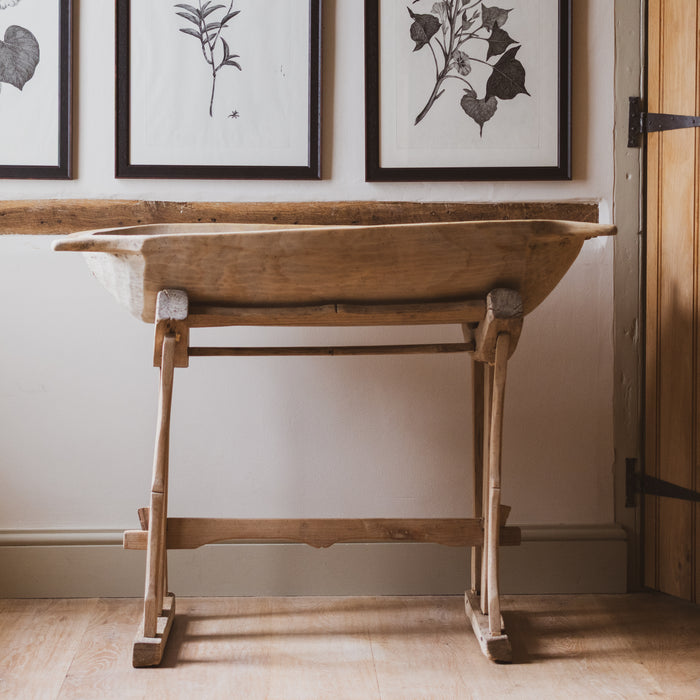 Rustic Dough Bowl & Stand