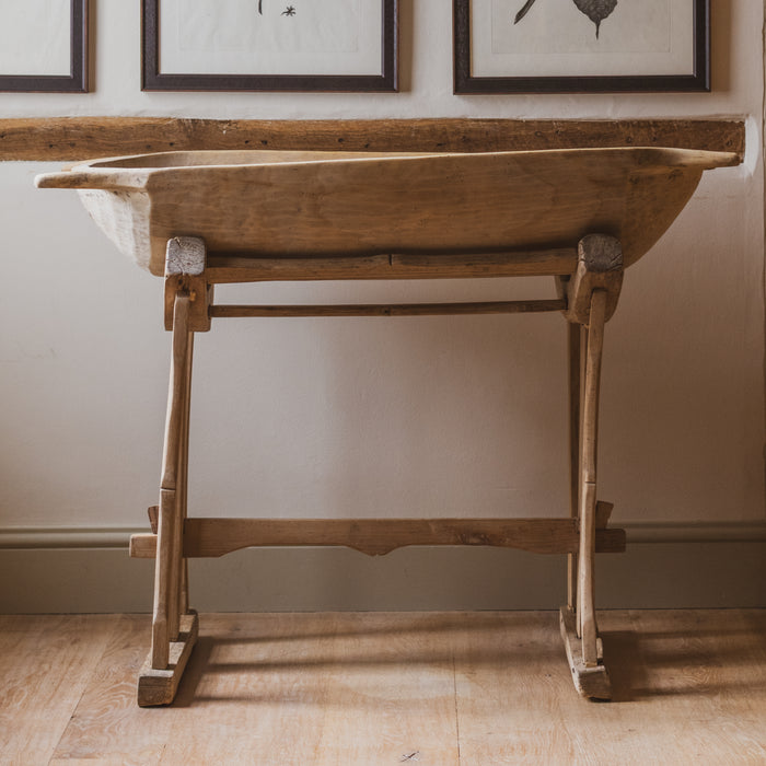 Rustic Dough Bowl & Stand