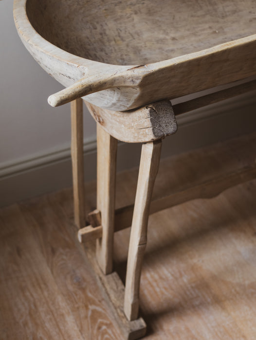 Rustic Dough Bowl & Stand