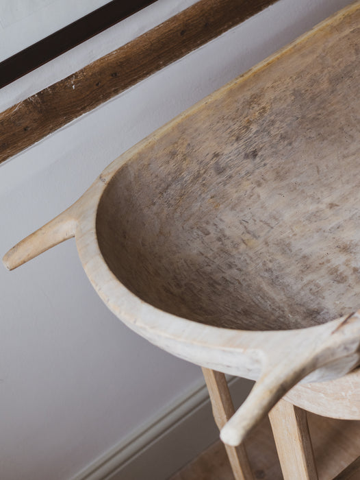 Rustic Dough Bowl & Stand