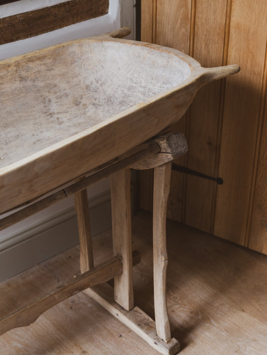 Rustic Dough Bowl & Stand