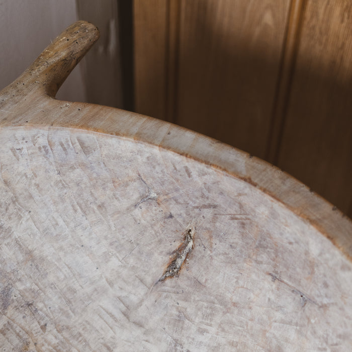 Rustic Dough Bowl & Stand