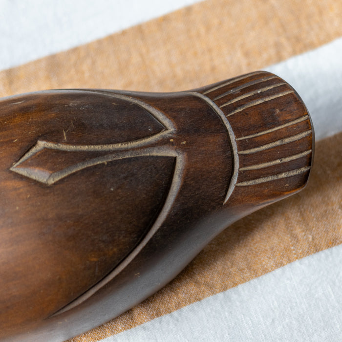 Vintage Decoy Duck - Solid Wood with Brass Beak