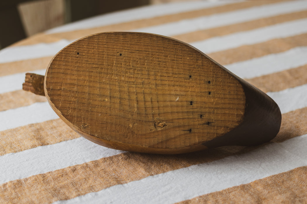 Vintage Decoy Duck - Solid Wood Hand-Carved