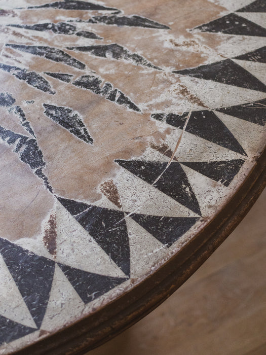 Antique Victorian Folk-Art Painted Tilt-Top Breakfast Table