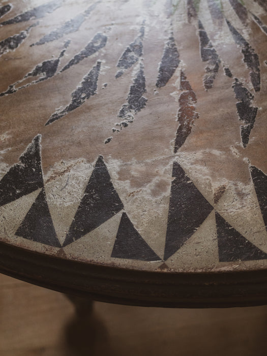 Antique Victorian Folk-Art Painted Tilt-Top Breakfast Table