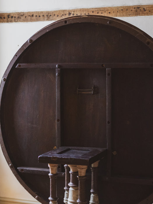 Antique Victorian Folk-Art Painted Tilt-Top Breakfast Table