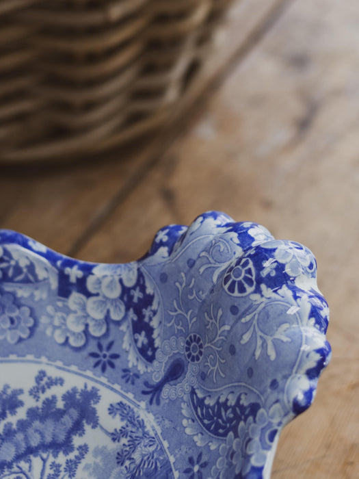 19th Century Spode Blue & White Castle Pattern Pedestal Bowl