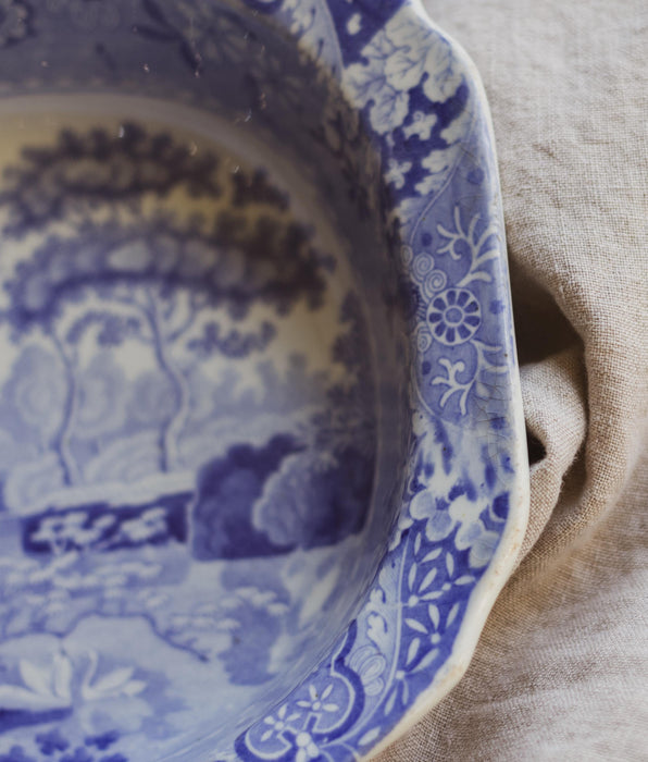 19th Century Spode Blue & White Rectangular Serving Dish