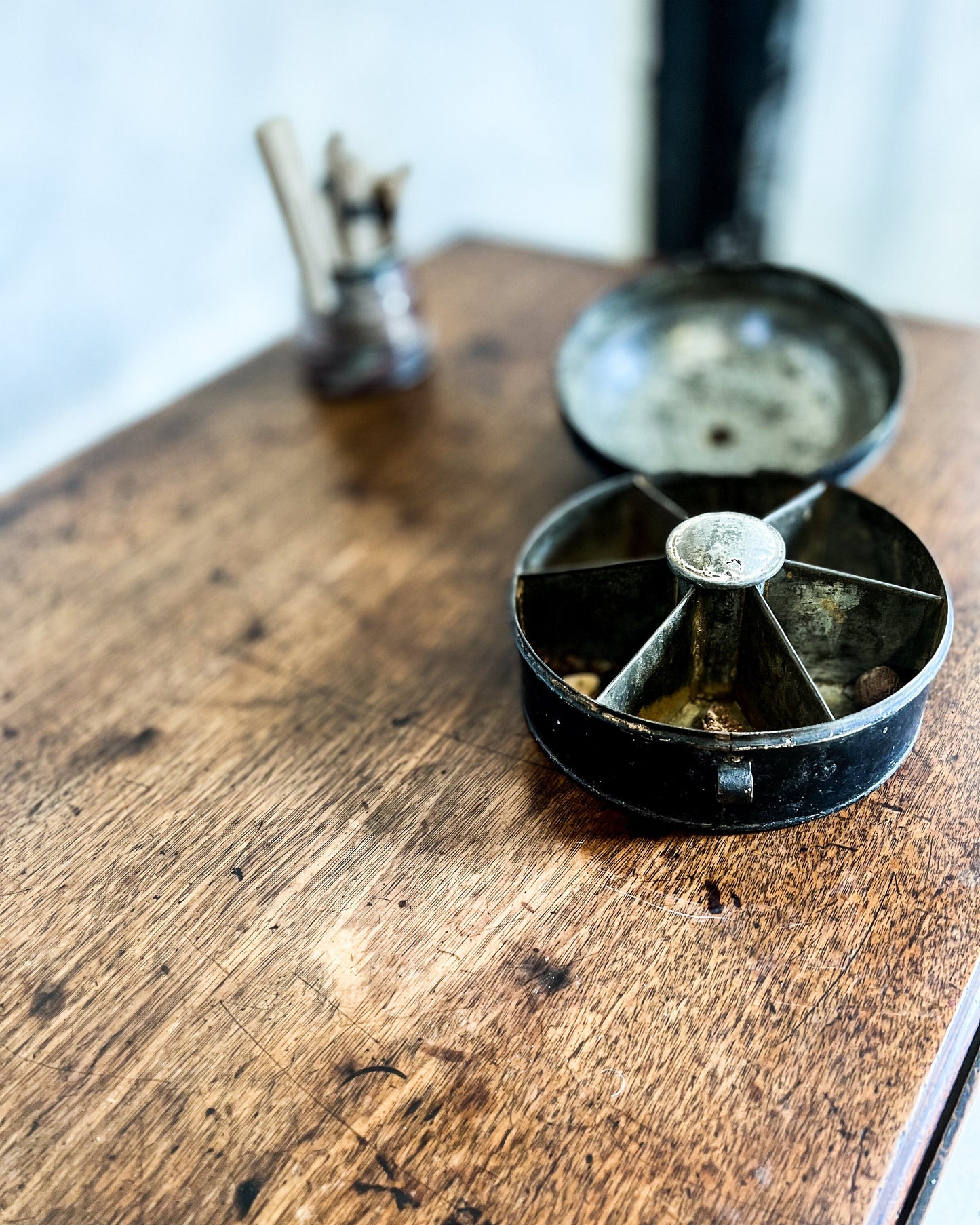 Antique kitchenalia Georgian Toleware Spice Box