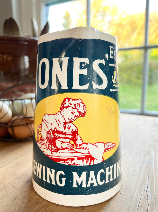 Vintage ‘Jones Sewing Machines’ Jug / Vase