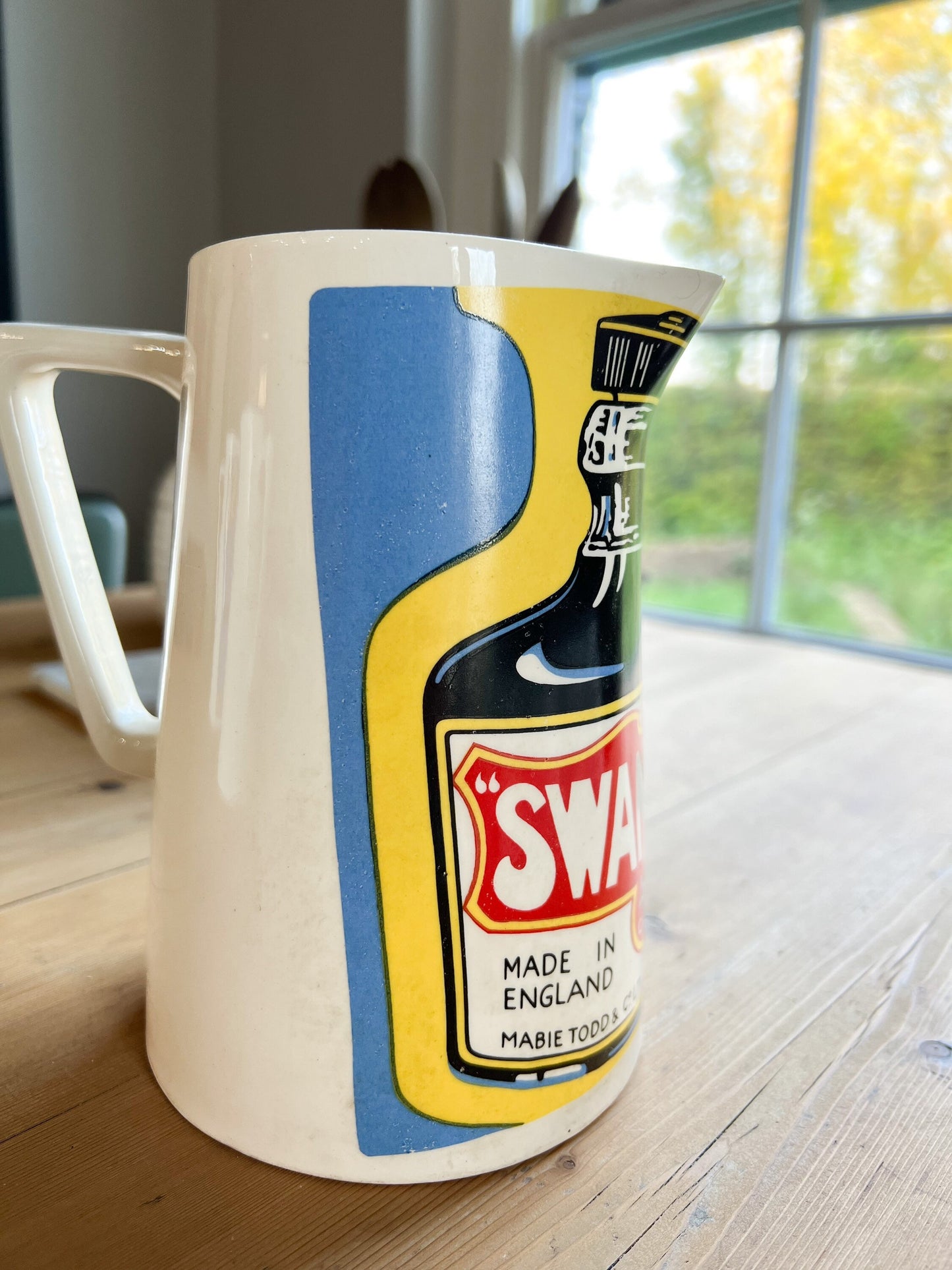 Vintage ‘Swan Ink’ Ceramic Jug / Vase