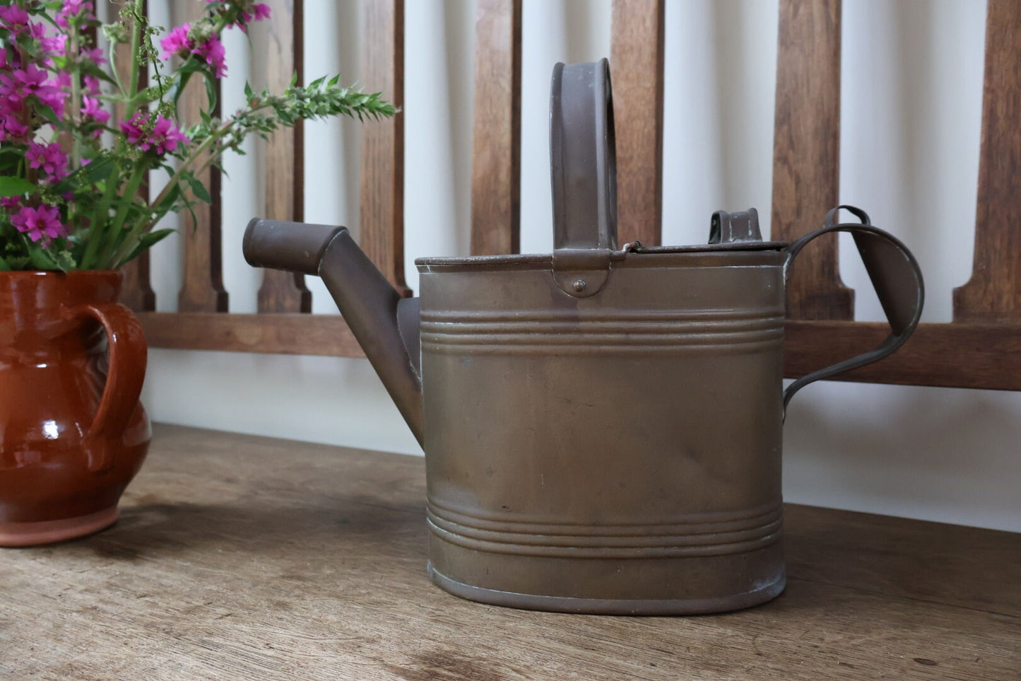 Vintage Copper or Brass Watering Can Dating Back to Early 1900s