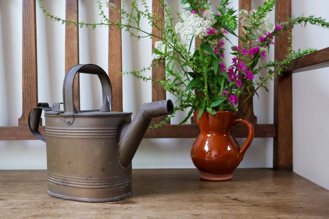 Vintage Copper or Brass Watering Can Dating Back to Early 1900s