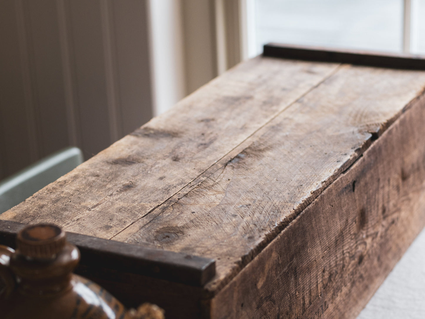 Vintage Large Rustic Colman’s Mustard Storage Box / ‘By Special Appointment to the King’